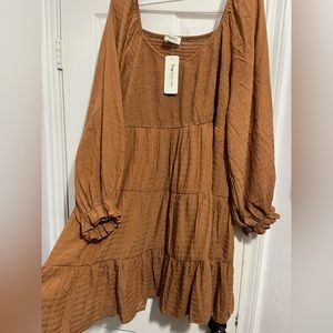Impressions boutique camel shift dress size 2x
